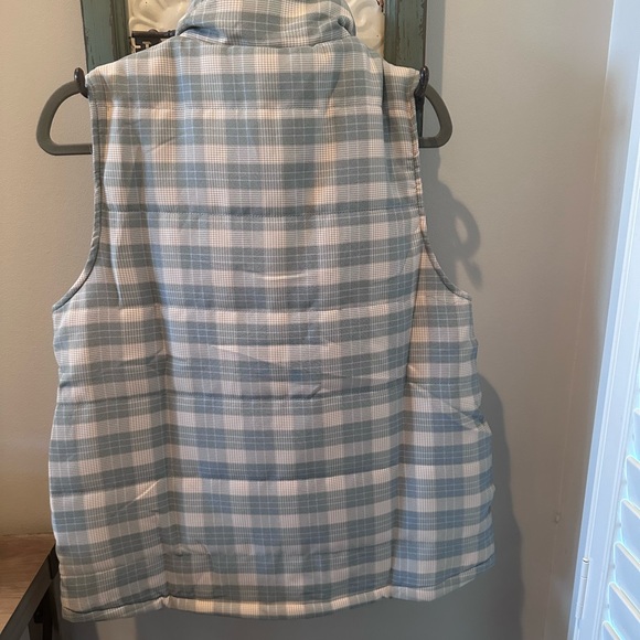 NWT Blue Green Women's Vest Hem & Thread Size Large - Picture 6 of 6